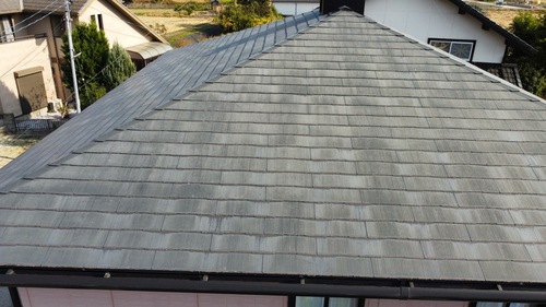 太田市 屋根塗装施工前 色あせた屋根の状態