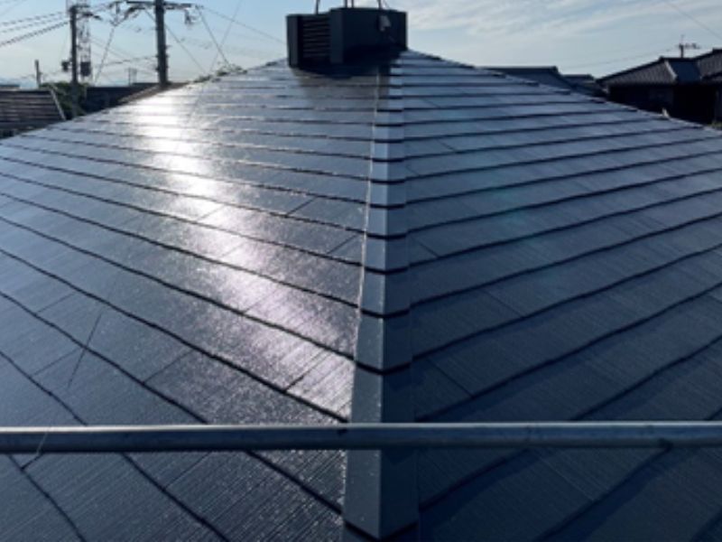 太田市 屋根塗装 施工後の屋根仕上がり